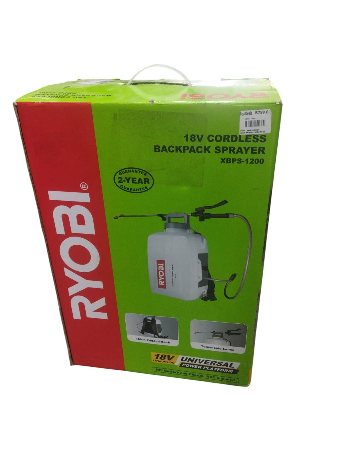 Ryobi 18v cordless backpack sprayer