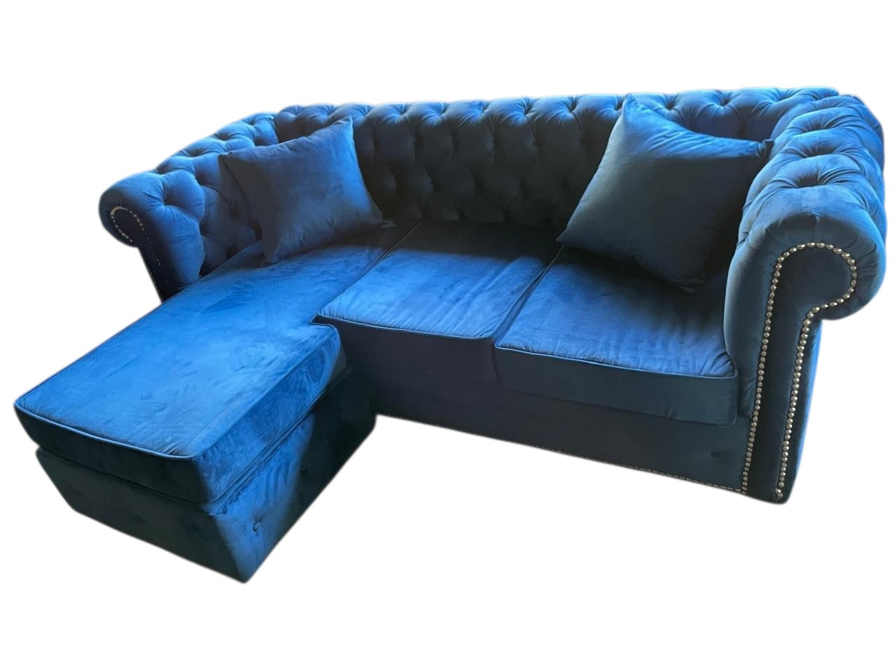 Royal Blue L Shaped Couch