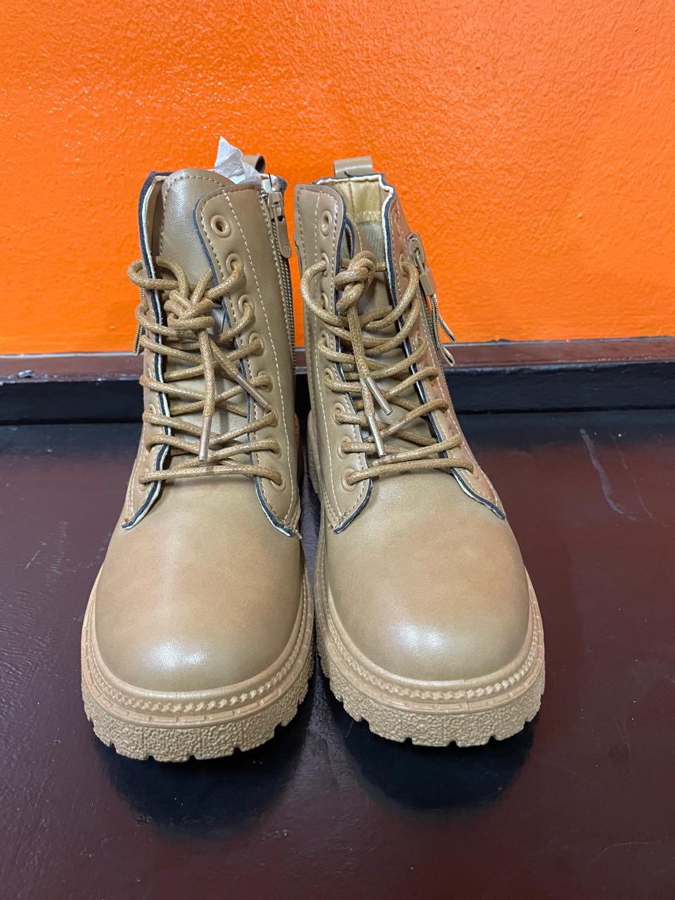 Chunky High Lace Boots