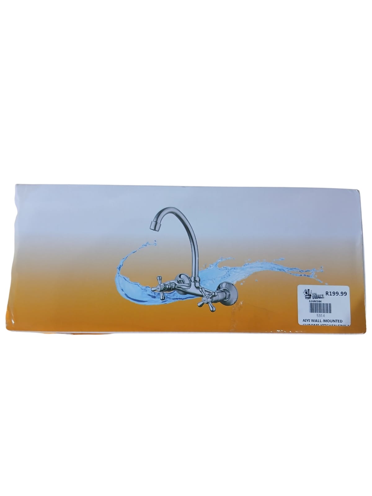 AIYI CHROME WALL-MOUNTED KITCHEN SINK MIXER