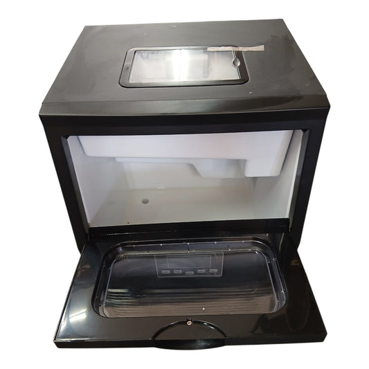 GOLDAIR 30KG/24hrs MATT BLACK PLUMBED-IN ICE MAKER SQUARE CUBE