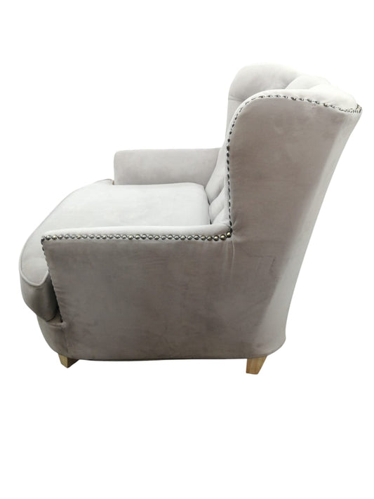 Comfy Home Furnitures Nova Accent Armchair Foam Living Room Grey Colour