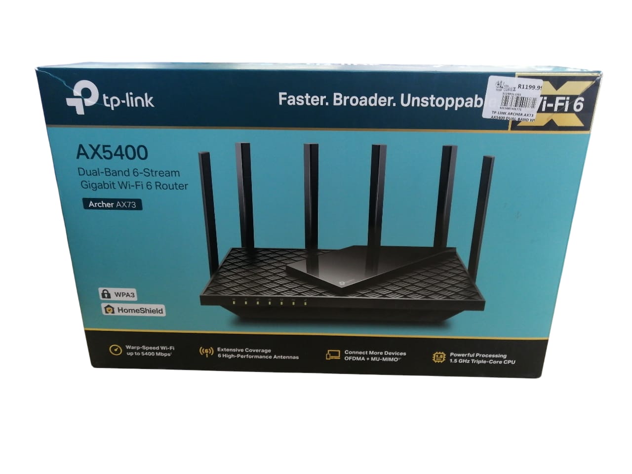 Tp- Link DUAL Band 6 - Stream Gigabit Wi-Fi 6 Router Archer AX73