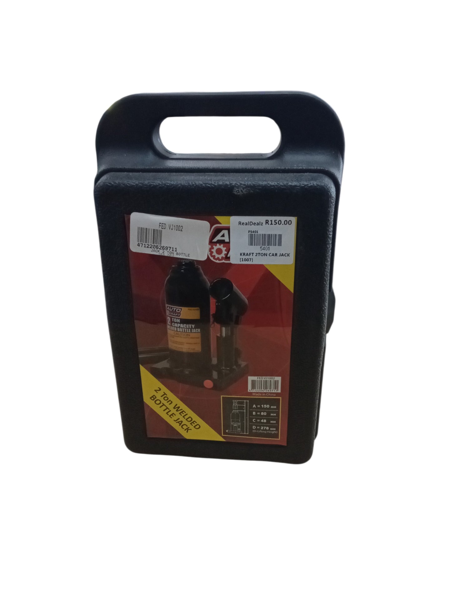Auto Kraft 2 Ton Capacity Bottle Jack
