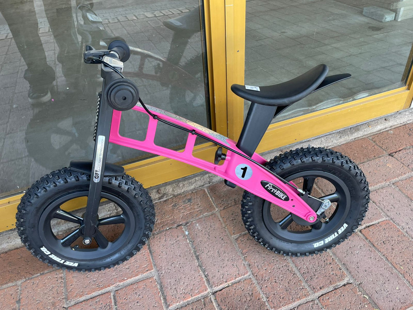 FirstBIKE FATbike pink balance bike.