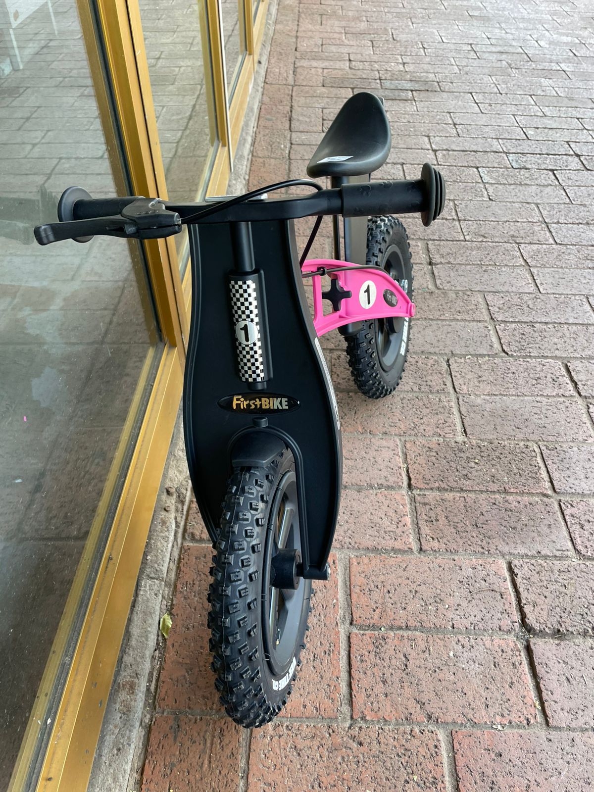 FirstBIKE FATbike pink balance bike.