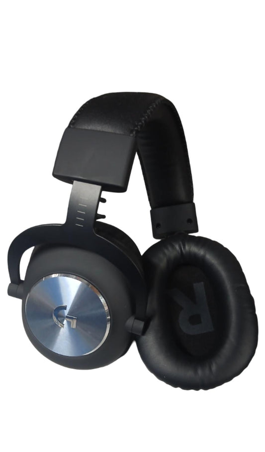 Logitech G PRO X gaming headset with Blue VO!CE technology.