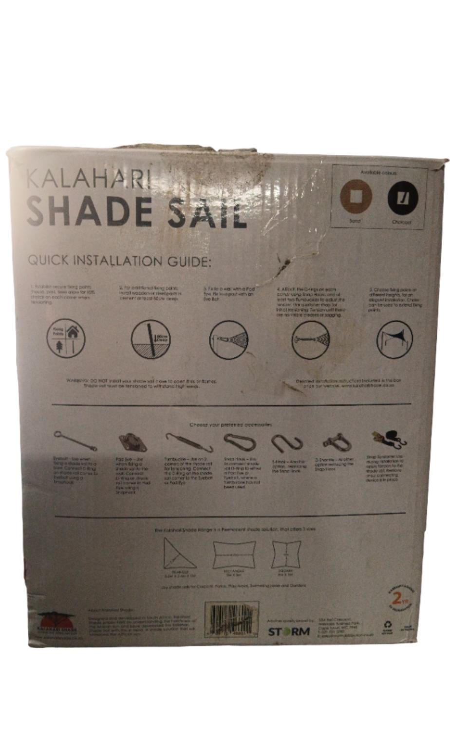 Kalahari Right Angle Triangle Shade Sail