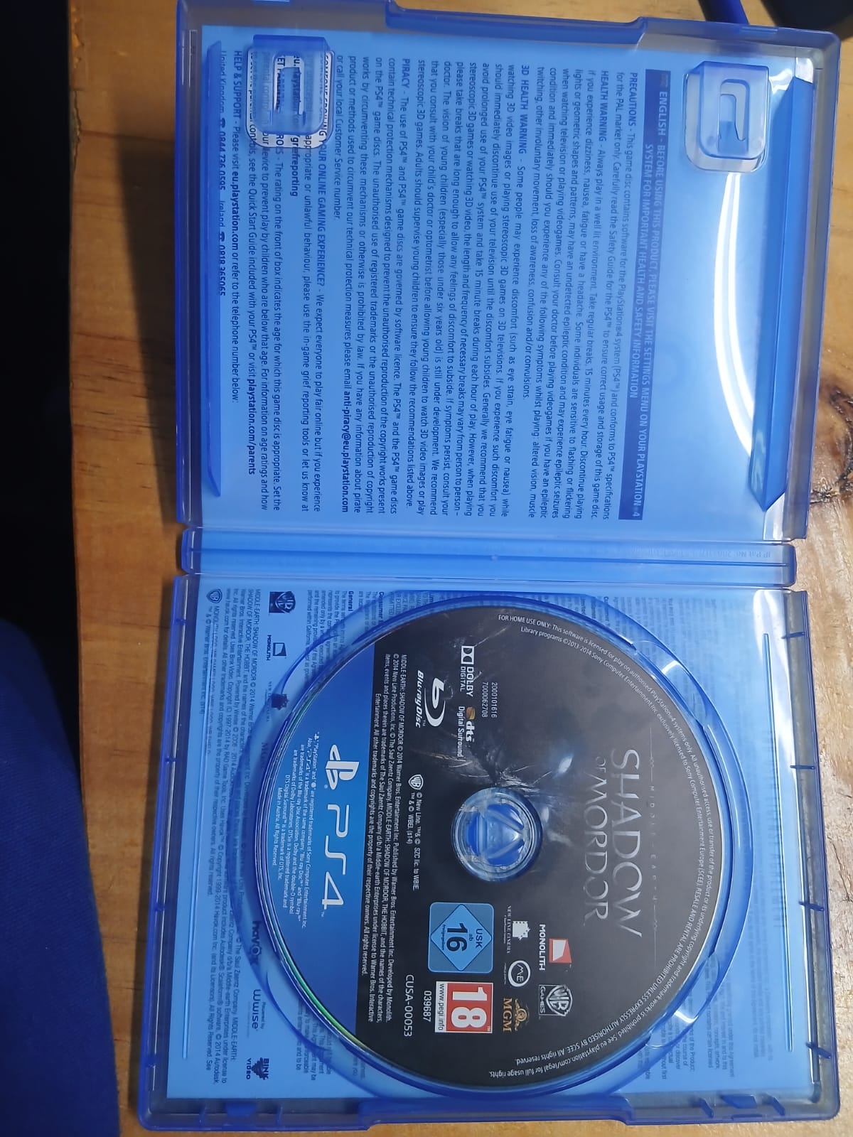 pS4 GAMES SHADOWOF MORDOR