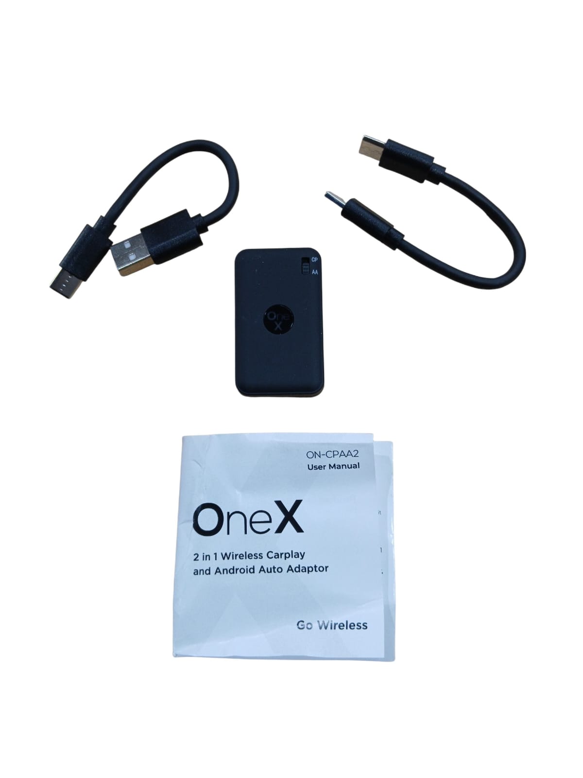 ONEX ON-CPAA2 2IN1 WIRELESS CAR PLAY AND ANDROID AUTO ADAPTOR