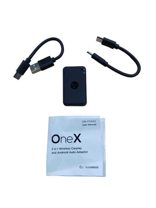 ONEX ON-CPAA2 2IN1 WIRELESS CAR PLAY AND ANDROID AUTO ADAPTOR