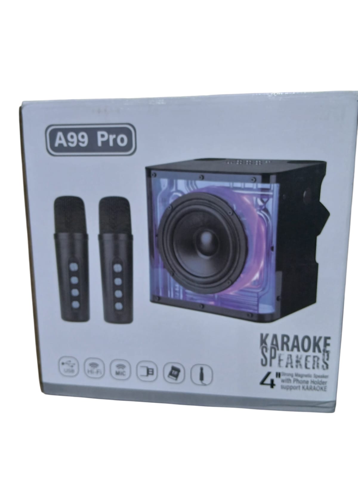 A99 PRO MINI KARAOKE HIFI WITH DUAL WIRELESS MIC