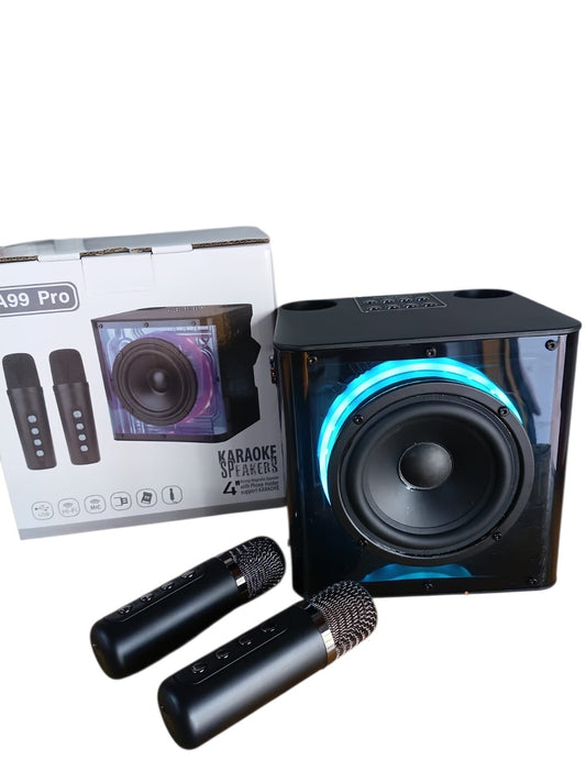 A99 PRO MINI KARAOKE HIFI WITH DUAL WIRELESS MIC