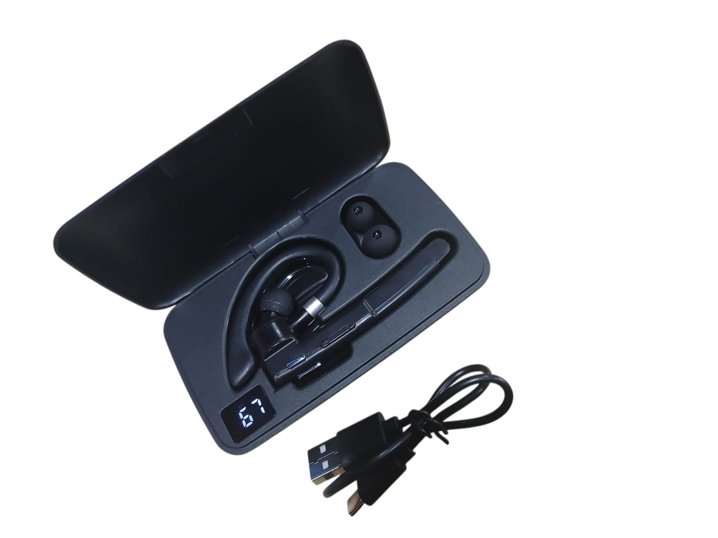 BezosMax Single Ear Bluetooth Earpiece & Dual-Channel Mic Business Headset