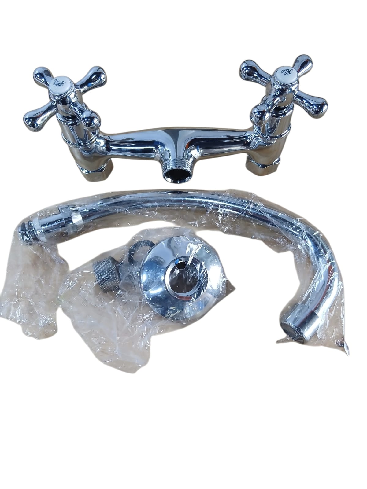 AIYI CHROME WALL-MOUNTED KITCHEN SINK MIXER