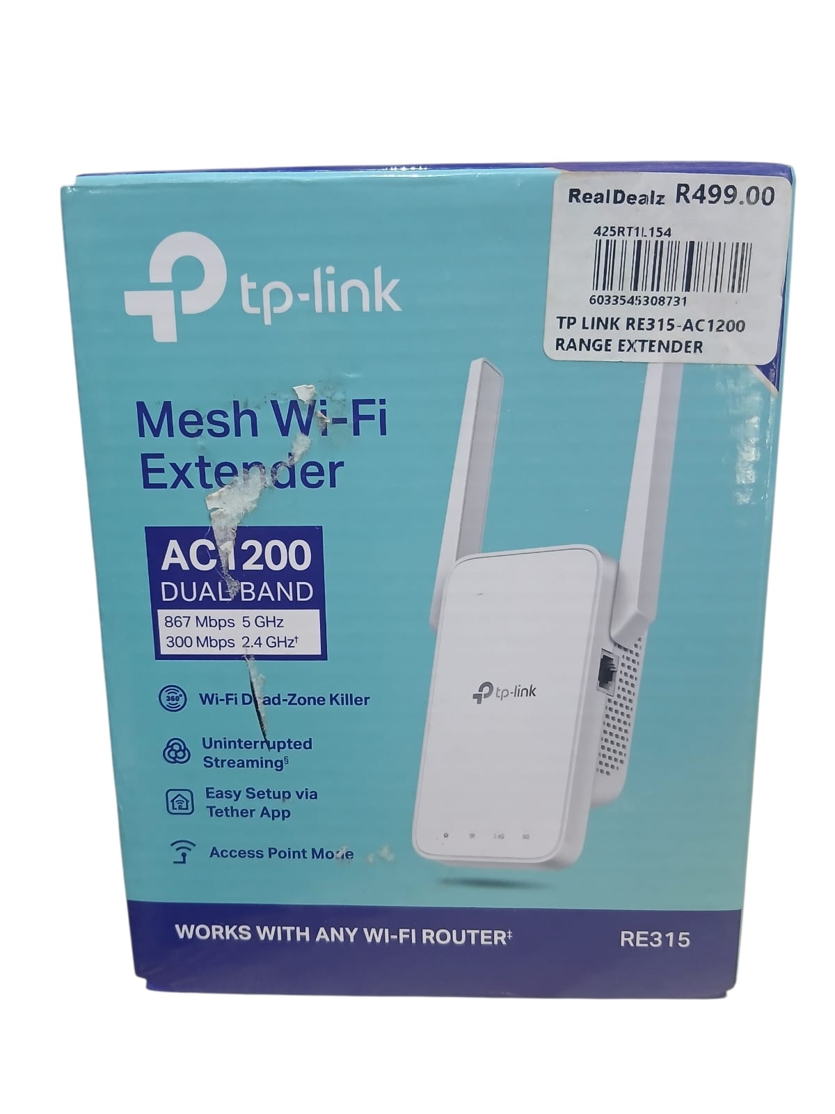 TP-LINK AC1200 MESH WIFI EXTENDER