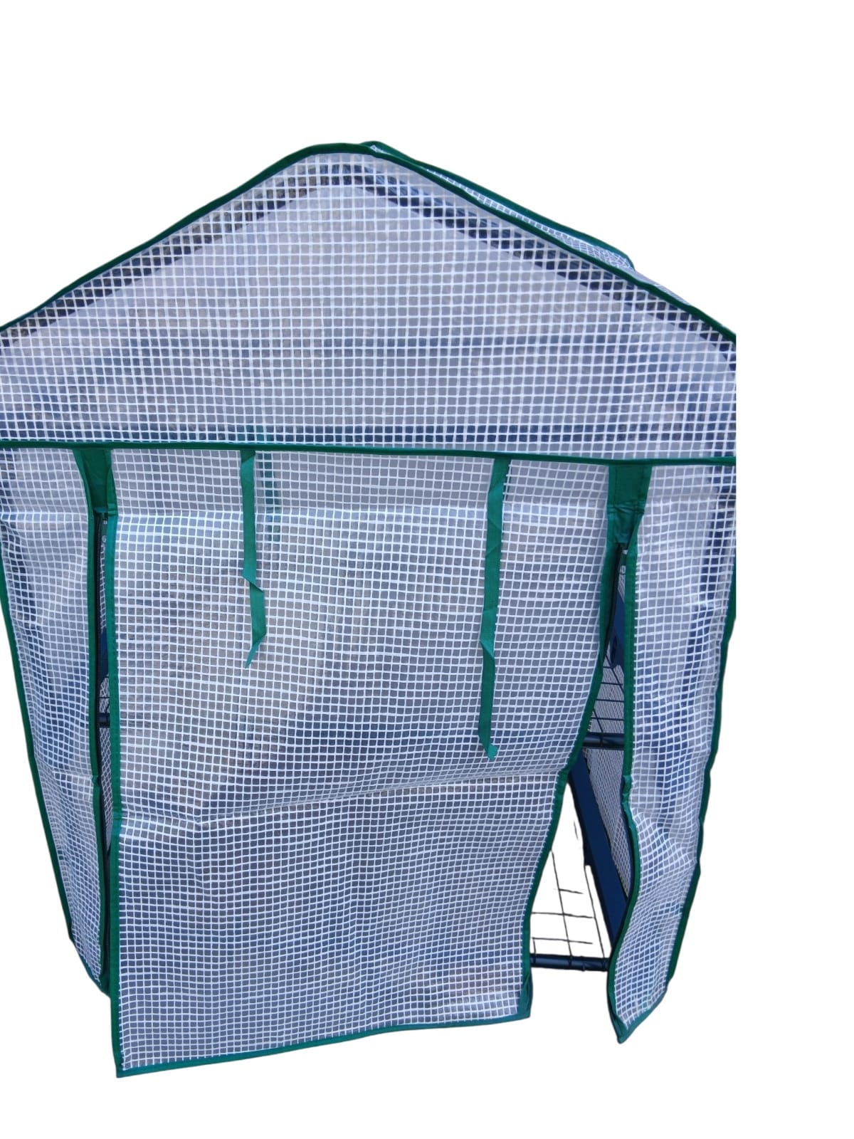 Portable 2-Tier Mini Greenhouse with Roll-up Zippered Door