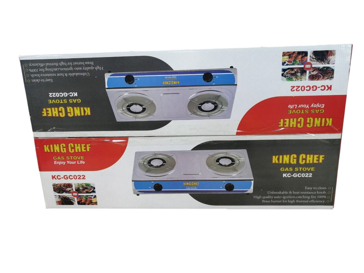 King Chef - 2 Burner Stainless Steel Gas Stove