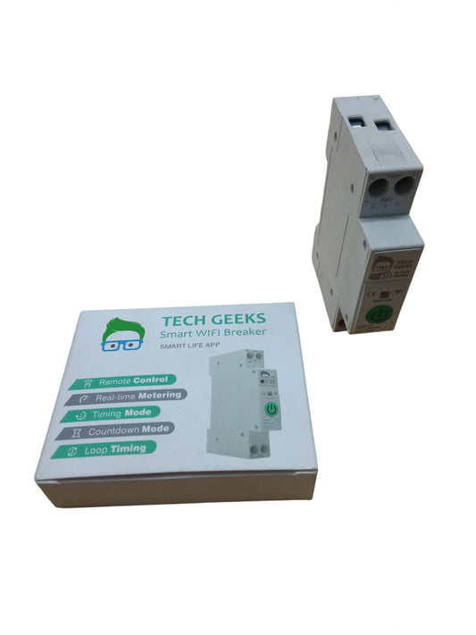 Tech Geeks Smart WiFi Geyser Timer Breaker 63A