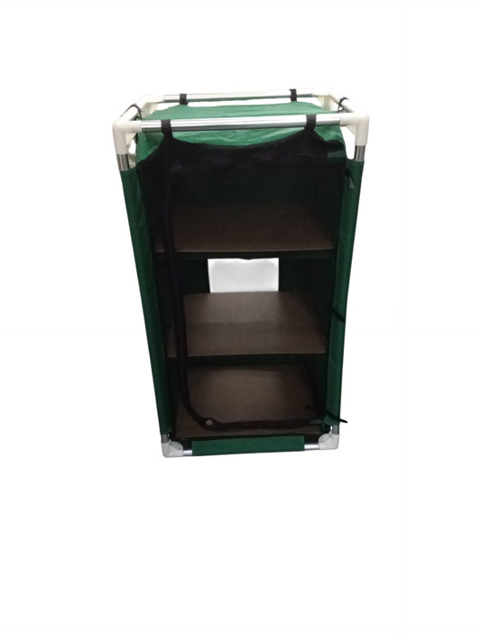 NATURAL INSTINCTS CAMPING 3 TIER COLLAPSIBLE CUPBOARD
