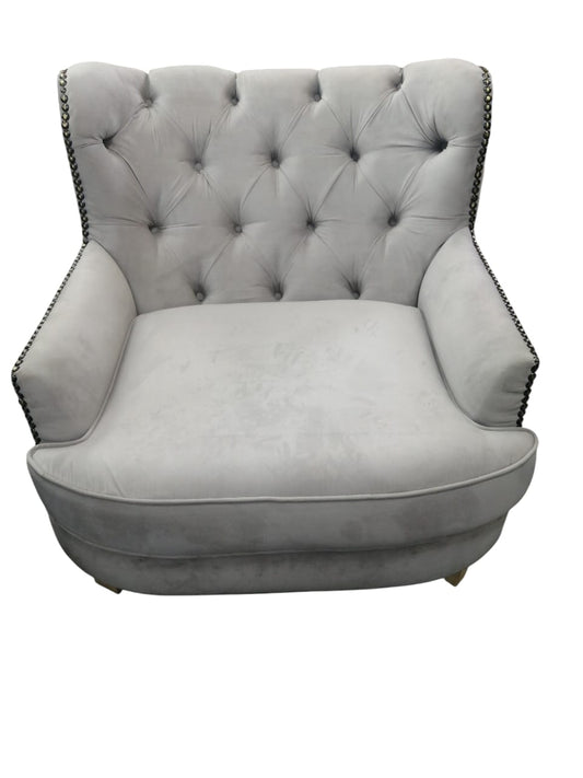 Comfy Home Furnitures Nova Accent Armchair Foam Living Room Grey Colour