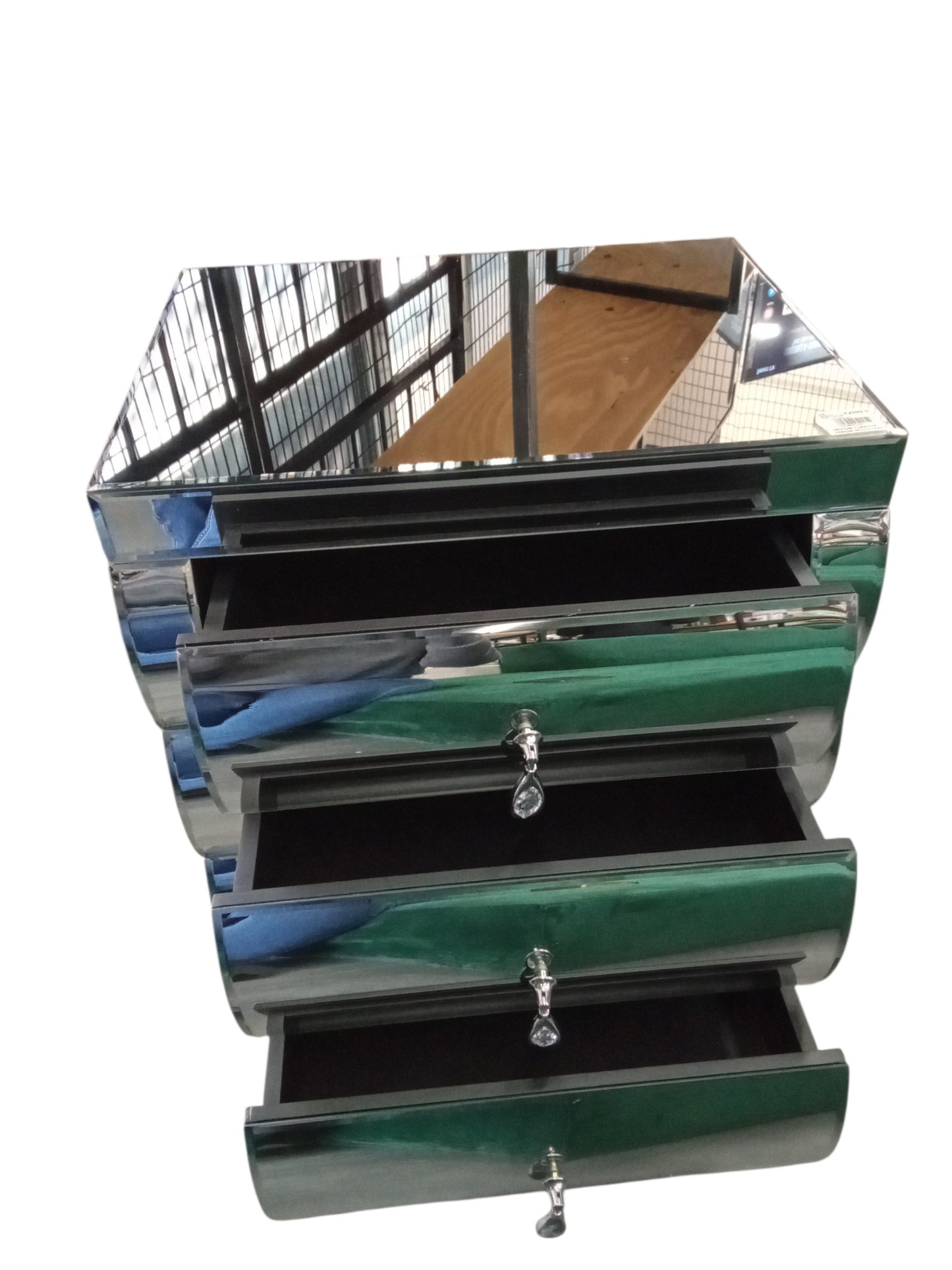 PRISTINE 3 DRAWER MIRROR PEDESTAL